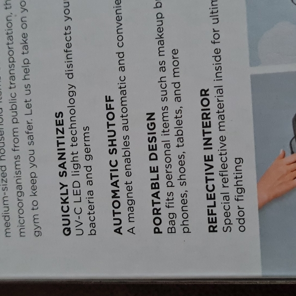 UV-C PORTABLE SANITIZER BAG - Picture 5 of 6